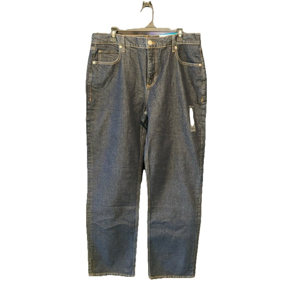 Mode Of One Men’s Blue Pockets Medium Wash Denim Straight Leg Jeans Size 36x32